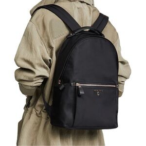NEW Michael Kors Black Nylon Kelsey Large Backpack Travel Laptop City Designer